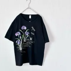 【新品】2006 アンビル プリントTシャツ 黒 M 半袖 和風 トンボのサムネイル