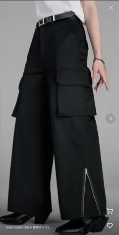 n*i様 ADRER カーゴパンツ ブラック Sサイズのサムネイル