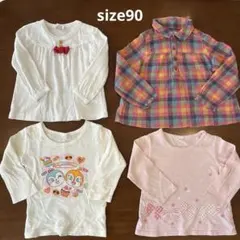 長袖シャツ 4点セット　カットソー　インナー　ロンT 女の子　90 ドキンちゃん