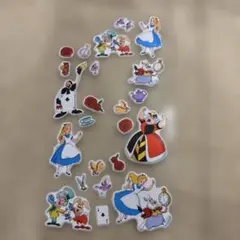 《正規品》ディズニー 不思議の国のアリス ペタペタぷっくりシール おすそ分け