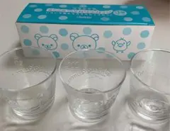 リラックマ 涼やかぷっくりガラスカップ 3個セット