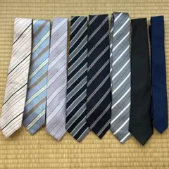 ネクタイ 8本セット ストライプデザイン 無地　社会人　スーツ