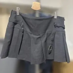 ZARA グレー チェック プリーツスカート M