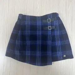 ケイトスペード 、140、ネイビー系チェック キュロットスカート