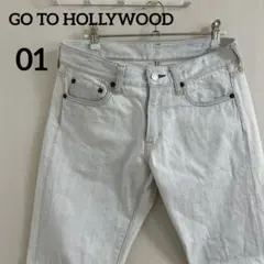 【GO TO HOLLYWOOD】01 ホワイト ストレートデニムのサムネイル