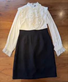 EnviraMix フリル付きワンピース M ブラック