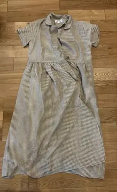 Milk tea 授乳服 チェック柄ワンピース　半袖