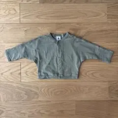 プチバトー 薄手カーディガン カーキ 12m 74㎝