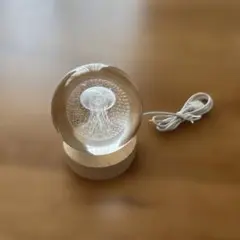 クリスタルボール LEDライト 2個セット クラゲ 四つ葉