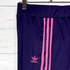 adidas アディダス トラックパンツ トレフォイルプリント 紫 S