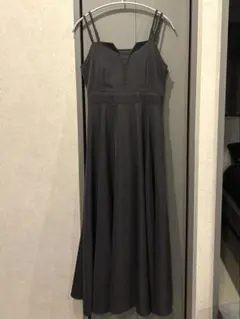 Louere ロングワンピース ノースリーブ ダークグレー