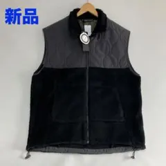 新品 Upscape Audience トスカーナボア&キルティングベスト 黒L