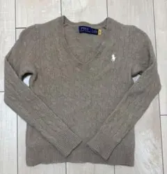 ポロラルフローレン ウール カシミヤ ケーブルニット
