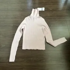 ZARA ピンク　タートルネック　ニット　セーター