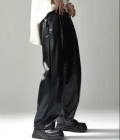 Mサイズ　アドラー シンセティックレザールーズパンツ　adrer