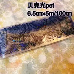 海外マスキングテープ5m売り 蜘蛛の巣と蝶々 装飾マスキングテープ贝壳光pet