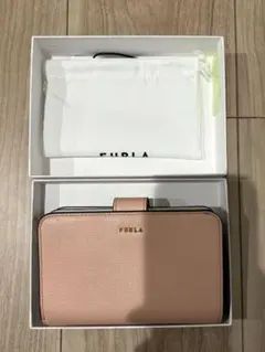 FURLA 二つ折り財布 ピンクベージュ