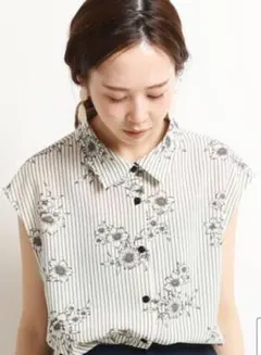 【美品】 IENA イエナ 花柄　フラワー✖️ストライプ ブラウス