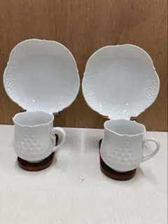 マイセン ホワイトレリーフ カップ&ソーサー5客 - メルカリ
