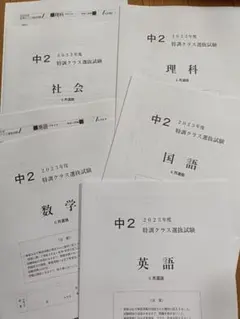 特訓選抜試験 2024年6月実施 中学2年5科(全て解答用紙付き) - メルカリ