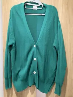 coen グリーン カーディガン 長袖