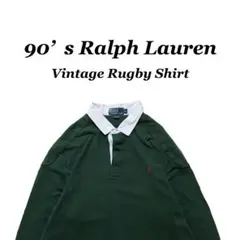 90s ラルフ ラガーシャツ アイビー オールドマネー ビンテージ 古着 ポニー