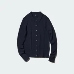 UNIQLO メリノリブポロカーディガン
