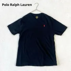 美品 Polo Ralph Lauren 半袖シャツ ポニーロゴ刺繍 黒 XL