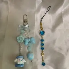 ハンドメイド　キーホルダー　ストラップ　セット