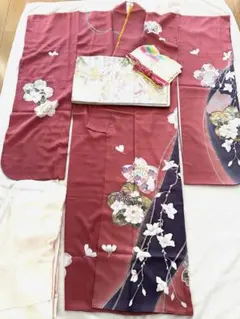 東京ますいわ屋 振袖一式セット 袋帯 桜に牡丹模様 成人式