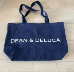 ディーンデルーカ　DEAN&DELUCA トートバッグネイビー　Mサイズ