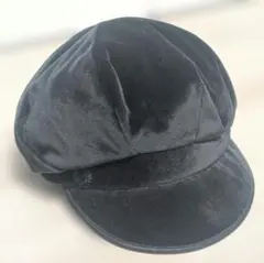 マキシン 上品なお帽子 皇室帽子 黒 リボン付 保管品 美品 ベレー風