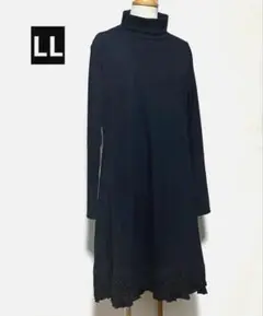 【新品級美品】ルシアン　ワンピース　チュニック　静電気抑制加工　黒　大きいサイズ
