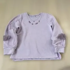 ANNA SUI mini 花刺繍付きラベンダートレーナー 130サイズ