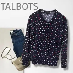 n1【タルボット】カーディガン/羽織り 長袖 ハート柄 大人可愛い 着回し 綿
