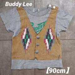 【90cm】Buddy Lee だまし絵　フェイクベスト　ウエスタン　Tシャツのサムネイル