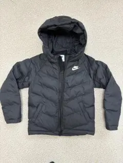 Nike 黒 ダウンコート XSフード付き　120-130