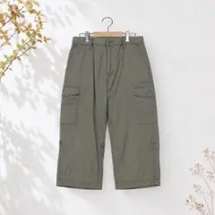ユニクロ ロールアップカーゴパンツ クロップド丈 メンズS カーキ色E11382