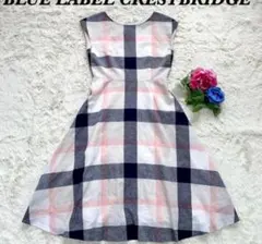 BLUE LABEL CRESTBRIDGE チェック柄ノースリーブワンピース
