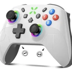 Switch全機種対応コントローラー ホワイト Bluetooth 20時間稼働