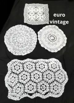 フランスアンティークレース 手編み クロシェ テーブルクロス ヴィンテージ