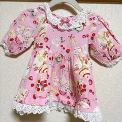 メゾピアノ ワンピース チュニックお菓子・ケーキ柄 ☆着画有