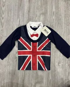【新品、未使用】WASK ワスク　蝶ネクタイ　襟付き　長袖Tシャツ　おしゃれのサムネイル