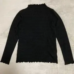 【グローブ】長袖カットソー Mサイズ ブラック メロウ加工　ハイネック★