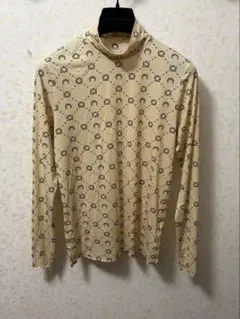 90s PLEATS PLEASE 総柄ハイネックカットソー 3D パール転写 - メルカリ