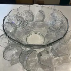 お値下げ中【外国輸入☆激レア】10人前フルーツポンチ食器セット#昭和