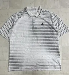 adidas GOLF アディダスゴルフ ロゴ刺繍 ボーダー ゴルフ ポロシャツ