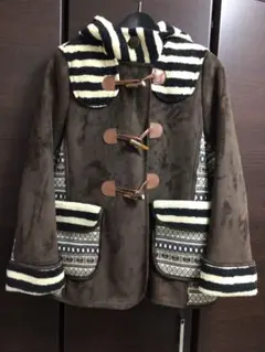 新品 ハローサンフランシスコ H.Sハマグリステッチボアロングコート 