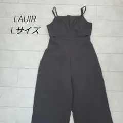 LAUIR ブラック Lサイズ サロペット