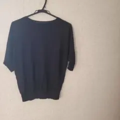 UNIQLO　BLACK　メッシュ　ラグラン袖トップス　Mサイズ